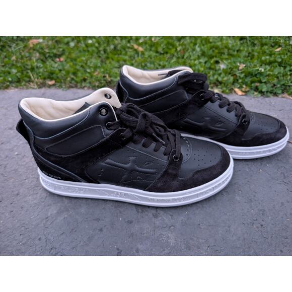Premiata Midquinnd Timeless Trainers Sz 40 Black Leather Suede Rare $475 6022 - Picture 7 of 10